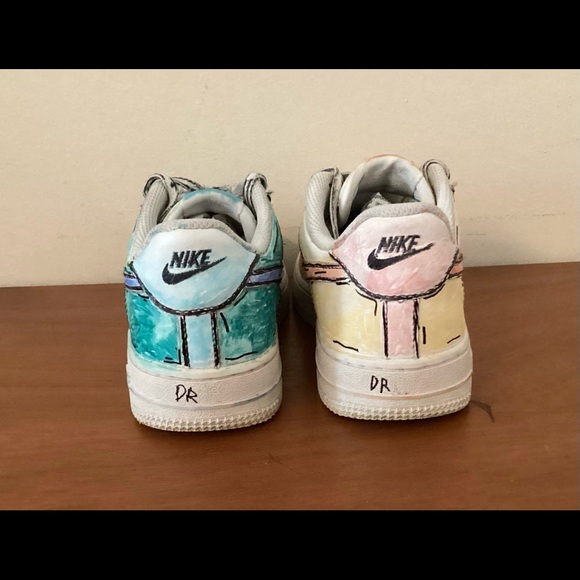 Nike customised Air Force 1 size 1.5 - Picture 4 of 5